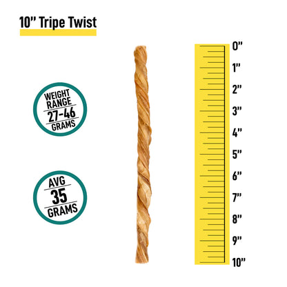 Tripe Twists - 10 Inch