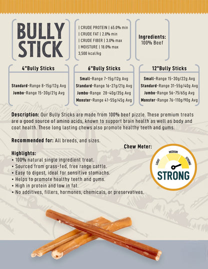 Standard Bully Sticks - 12 Inch
